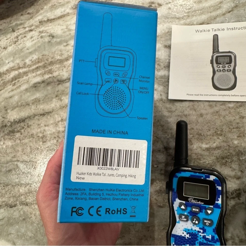 Kids Walkie Talkie Set - Blue, Green, Pink